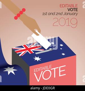 Vote élection fort en Australie Illustration de Vecteur