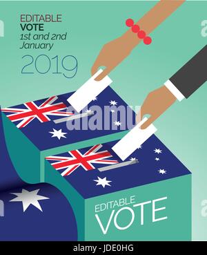 Vote élection fort en Australie Illustration de Vecteur