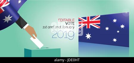 Vote élection fort en Australie Illustration de Vecteur