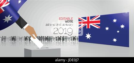 Vote élection fort en Australie Illustration de Vecteur