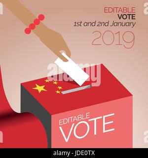 Vote élection fort en Chine Illustration de Vecteur