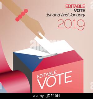 Fort vote électoral en République Tchèque Illustration de Vecteur