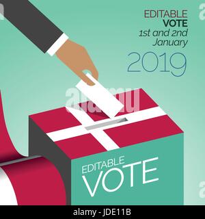 Vote élection fort au Danemark Illustration de Vecteur