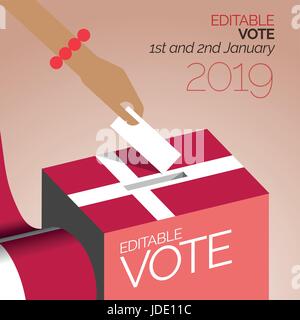 Vote élection fort au Danemark Illustration de Vecteur