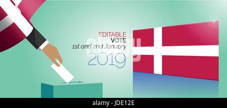 Vote élection fort au Danemark Illustration de Vecteur