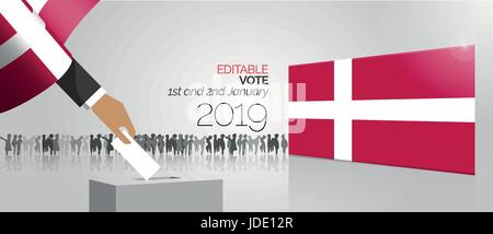 Vote élection fort au Danemark Illustration de Vecteur