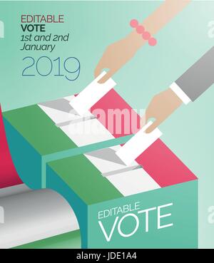 Fort vote Élections en Italie Illustration de Vecteur