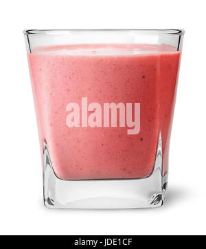 Banane Fraise smoothies en verre Banque D'Images