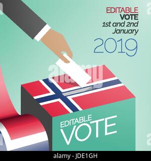 Vote élection fort en Norvège Illustration de Vecteur