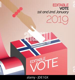 Vote élection fort en Norvège Illustration de Vecteur