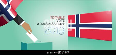 Vote élection fort en Norvège Illustration de Vecteur