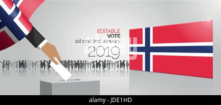 Vote élection fort en Norvège Illustration de Vecteur