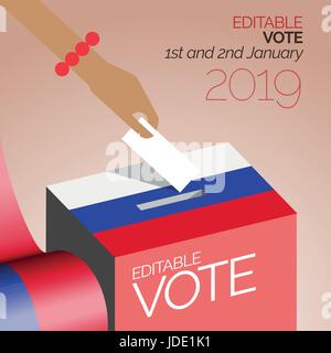 Fort vote de l'élection en Russie Illustration de Vecteur