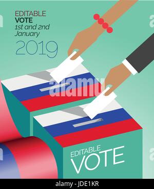 Fort vote de l'élection en Russie Illustration de Vecteur