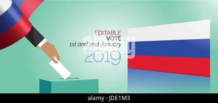 Fort vote de l'élection en Russie Illustration de Vecteur