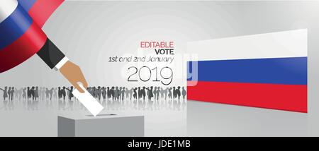 Fort vote de l'élection en Russie Illustration de Vecteur