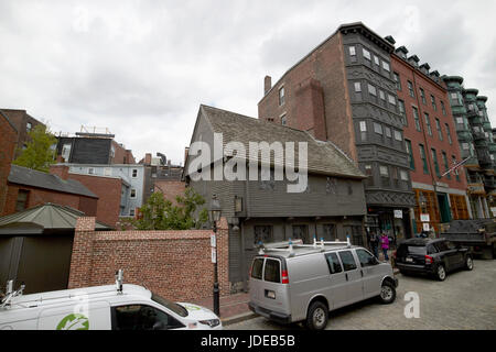 La Paul Revere House sur le Freedom Trail Boston USA Banque D'Images