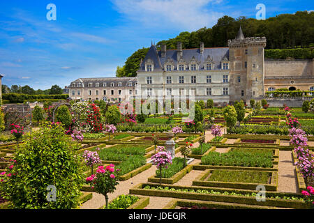 Chateau de Villandry, Indre-et-Loire, France Banque D'Images