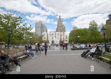 Washington Square Park, New York City USA Banque D'Images