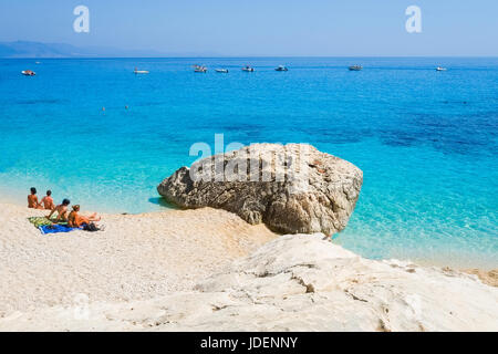 Goloritze plage près de Baunei, côte est de la Sardaigne, Italie Banque D'Images