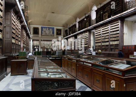 Salle de lecture, bibliothèque nationale, La Valette, Malte Banque D'Images