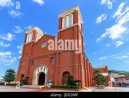 Cathédrale St Mary, souvent connu sous le nom de Cathédrale Urakami près de Nagasaki Parc de la paix à Nagasaki, Japon Banque D'Images