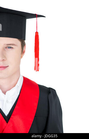 Cropped shot of young man in mortier looking at camera Banque D'Images