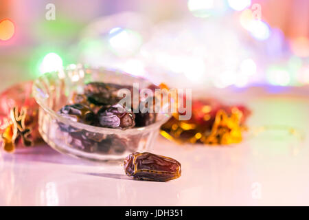 Fruits Date . Ramadan, Eid concept background Banque D'Images