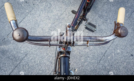 Guidon Ancien De Vélo De Course LAM WORLD CHAMPION En Acier Argenté - Occasion Fonctionnel