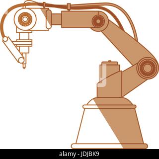 Robot bras Laser Illustration de Vecteur