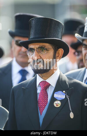 Royal Ascot, Berkshire, Royaume-Uni. Cheikh Mohammed Al Maktoum à Royal Ascot 20 juin 2017. Crédit : John Beasley/Alamy Banque D'Images