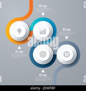 Diagramme du cycle de répertorie, graphique, présentation Illustration de Vecteur