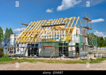 Nouvelle construction d'une maison à Hambourg, Neubau eines Hauses à Hambourg Banque D'Images