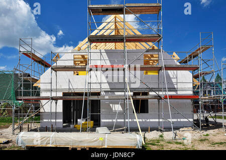 Nouvelle construction d'une maison à Hambourg, Neubau eines Hauses à Hambourg Banque D'Images