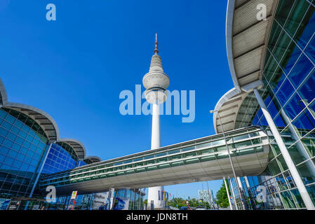 Halls et tour de télévision de Hambourg, Allemagne, Europe, Fernsehturm und Messehallen à Hamburg, Deutschland, Europa Banque D'Images