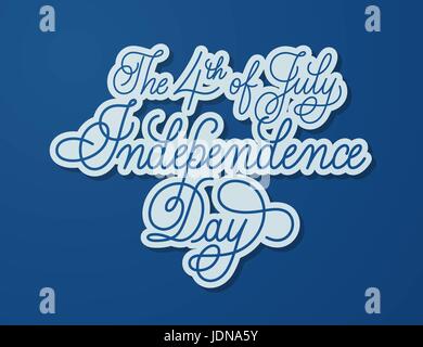 Quatrième de juillet. Jour de l'indépendance des États-Unis Illustration de Vecteur