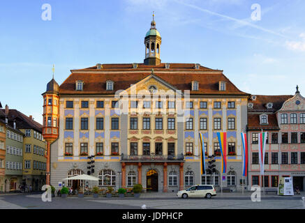 L'hôtel de ville, place du marché, de guanaco, Haute-Franconie, Franconia, Bavaria, Germany Banque D'Images