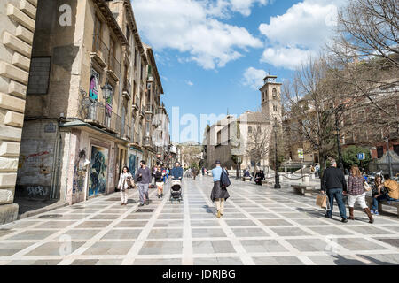 Plaza Nueva, Grenade, Andalousie, Espagne Banque D'Images