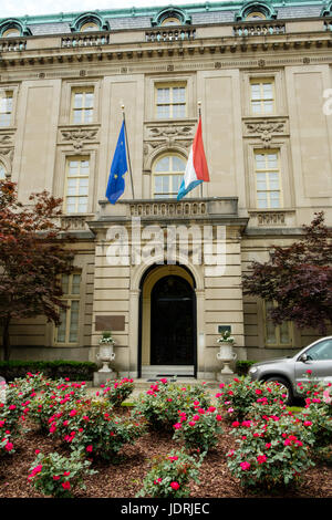 Ambassade du Grand-Duché de Luxembourg, Alexander Stewart House, 2200 Massachusetts Avenue NW, Washington DC Banque D'Images