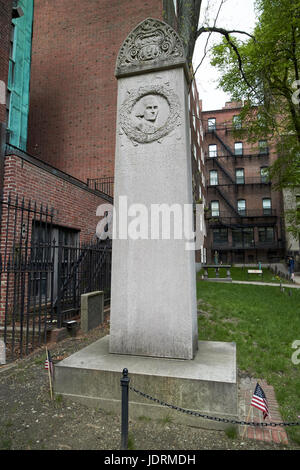 John hancocks Granary Burying Ground grave Boston USA Banque D'Images