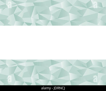 Cadre polygonal vert avec espace blanc pour le texte. Modèle de conception de polygone Banque D'Images
