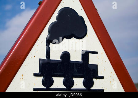 Passage sur la route, l'étape au niveau sans barrières via chemin de fer, l'Espagne Banque D'Images