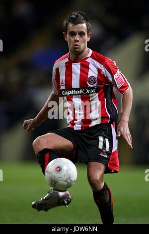 LEE HENDRIE SHEFFIELD UNITED FC STADE REEBOK BOLTON ANGLETERRE 05 Janvier 2008 Banque D'Images