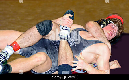 Adolescents Wrestling Banque D'Images