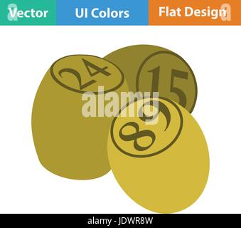 Bingo Kegs icon. Flat color design. Vector illustration. Illustration de Vecteur