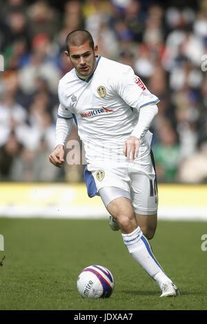 BRADLEY JOHNSON LEEDS UNITED FC ELLAND ROAD LEEDS ANGLETERRE 12 Avril 2008 Banque D'Images