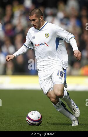 BRADLEY JOHNSON LEEDS UNITED FC ELLAND ROAD LEEDS ANGLETERRE 12 Avril 2008 Banque D'Images