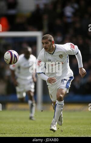 BRADLEY JOHNSON LEEDS UNITED FC ELLAND ROAD LEEDS ANGLETERRE 12 Avril 2008 Banque D'Images