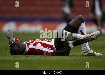 MAMADY SIDIBE Stoke City FC BRITANIA STADIUM STOKE ANGLETERRE 19 Avril 2008 Banque D'Images