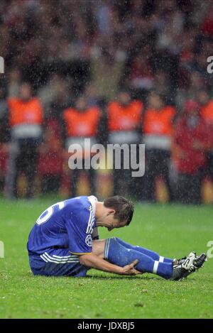 JOHN TERRY MISSES MORT MANCHESTER UNITED V CHELSEA STADE Loujniki Moscou FÉDÉRATION DE RUSSIE 21 Mai 2008 Banque D'Images